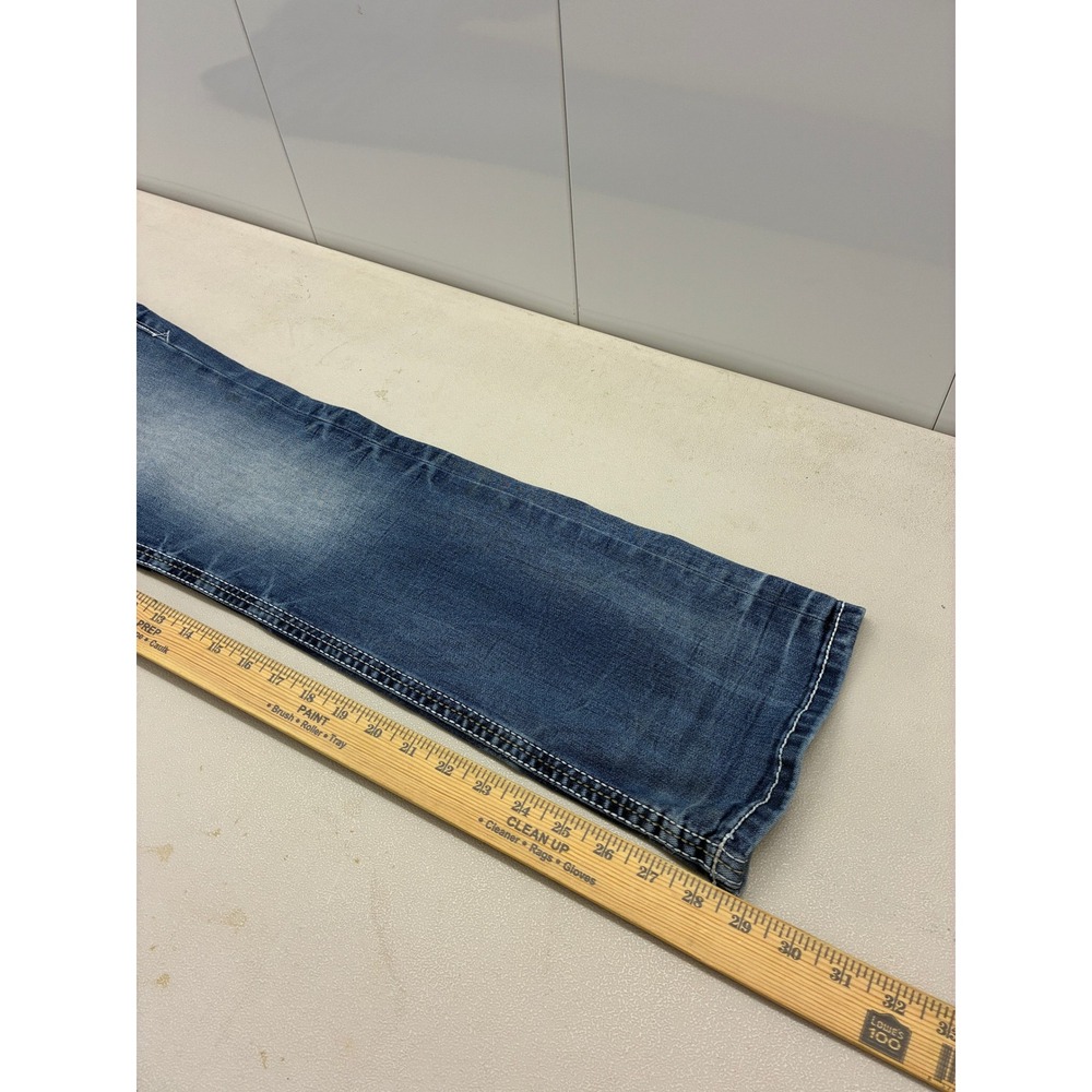 Buckle Black Fit No 3 Bootcut Slim Fit Mens Jeans Blue Whiskered 30x29 - Picture 5 of 10